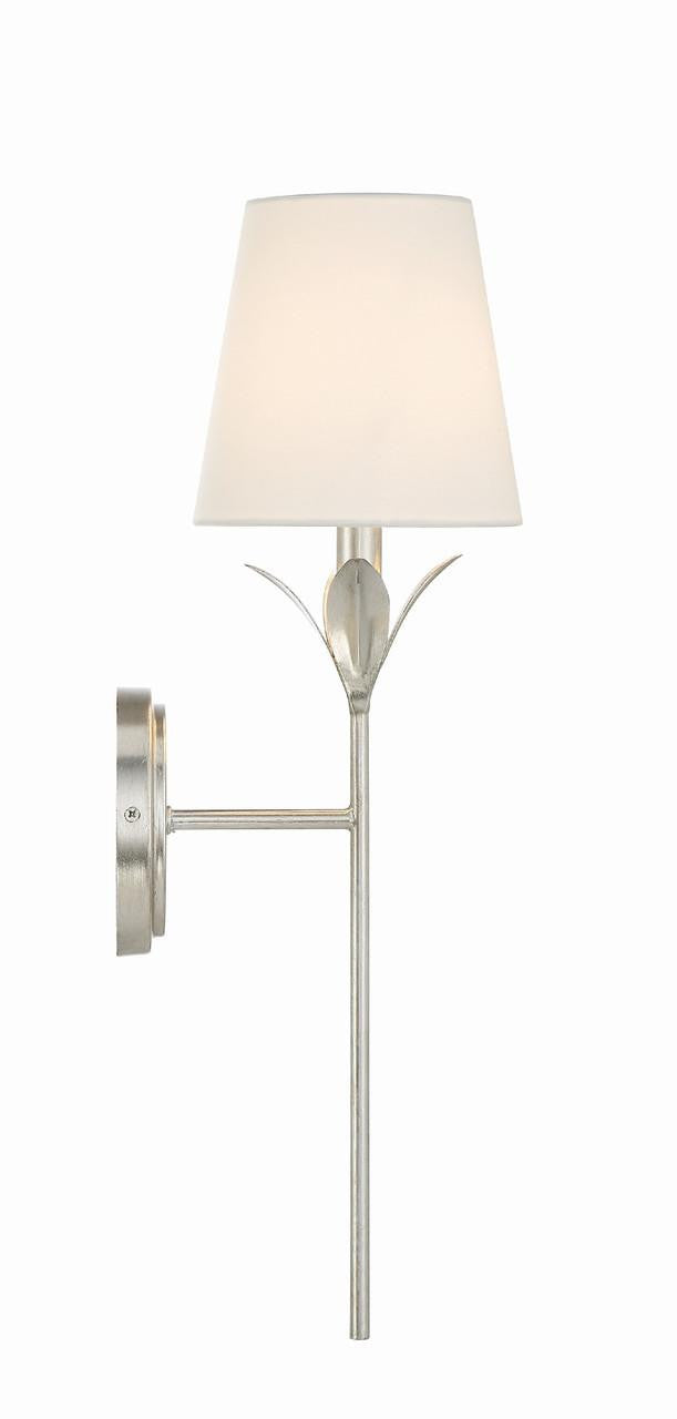 Crystorama Broche Wall Sconce - Antique Silver 21"H