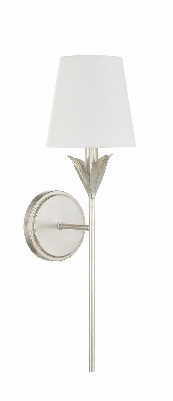 Crystorama Broche Wall Sconce - Antique Silver 21"H
