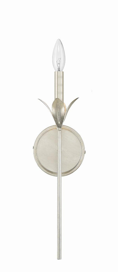 Crystorama Broche Wall Sconce - Antique Silver 21"H