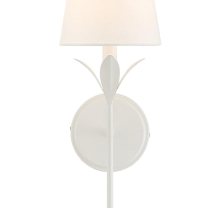Crystorama Broche Wall Sconce - Matte White 21"H
