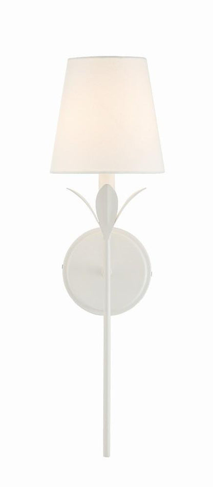 Crystorama Broche Wall Sconce - Matte White 21"H