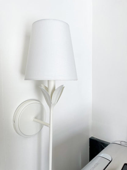 Crystorama Broche Wall Sconce - Matte White 21"H