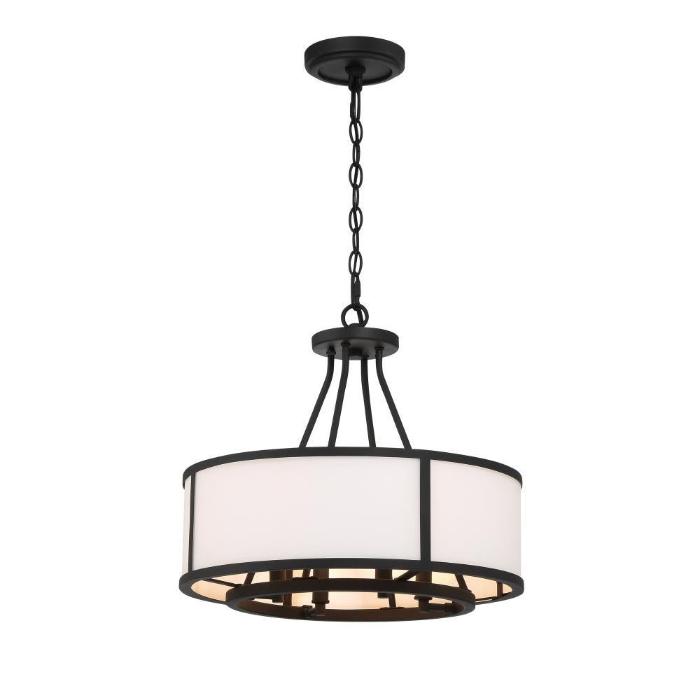 Crystorama Bryant 4 Light Black Forged Chandelier