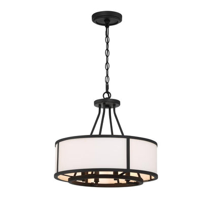 Crystorama Bryant 4 Light Black Forged Chandelier