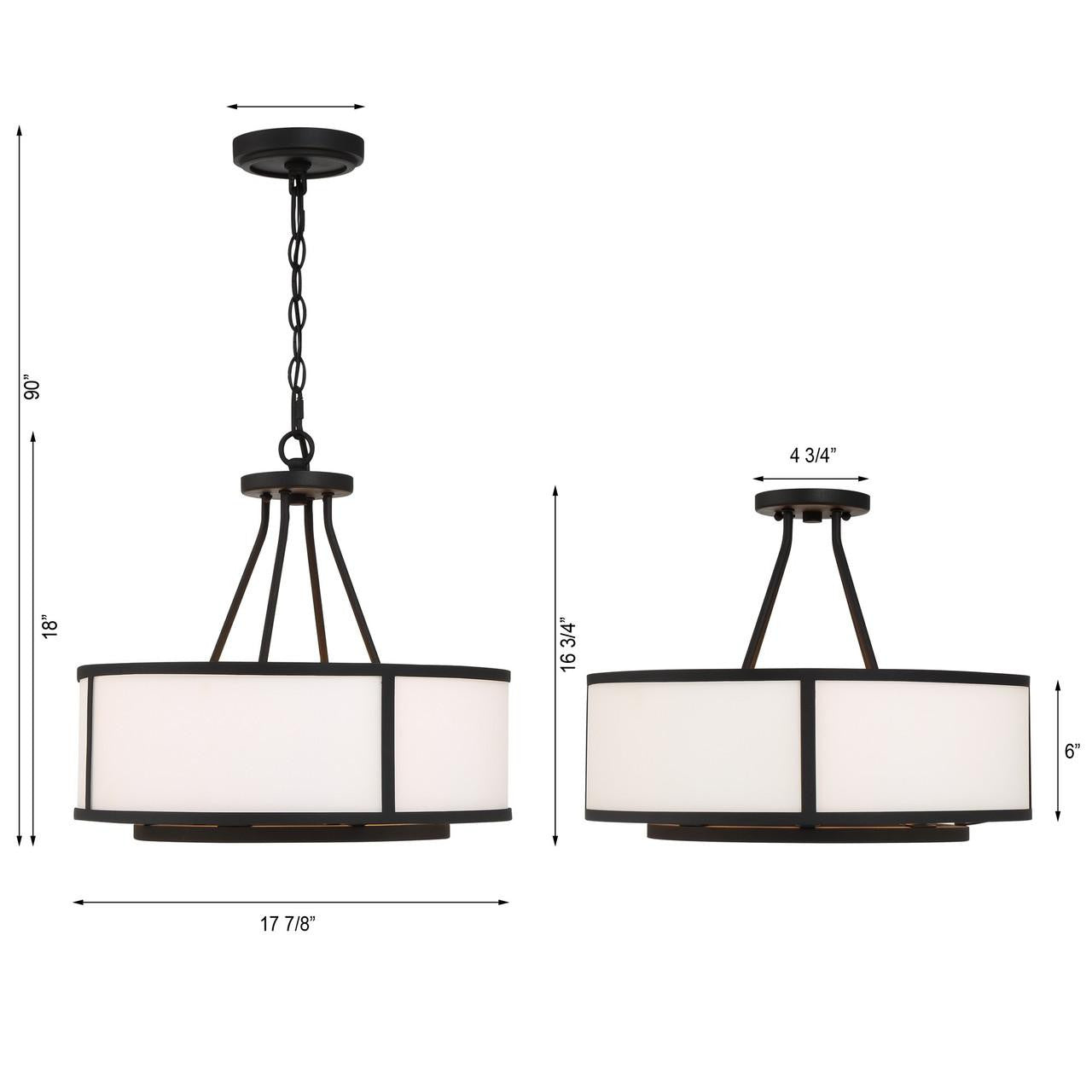 Crystorama Bryant Semi Flush Mount