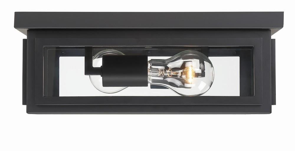 Crystorama Byron Flush Mount Matte Black