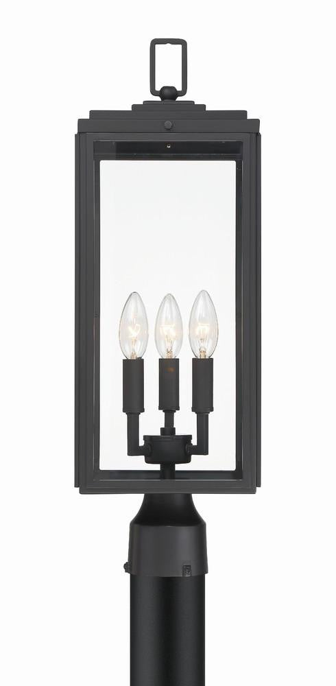 Crystorama Byron Post Light Matte Black