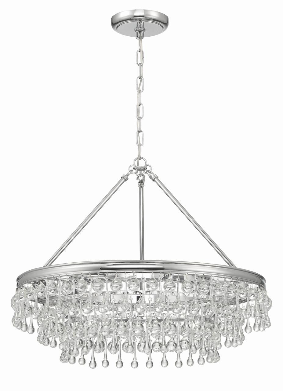 Crystorama Calypso 6 Light Chandelier Vibrant Gold