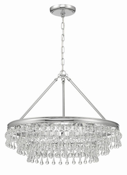 Crystorama Calypso 6 Light Chandelier Vibrant Gold
