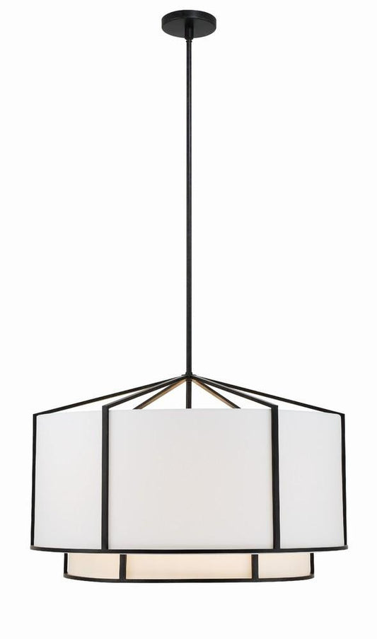 Crystorama Carlyn Chandelier Black