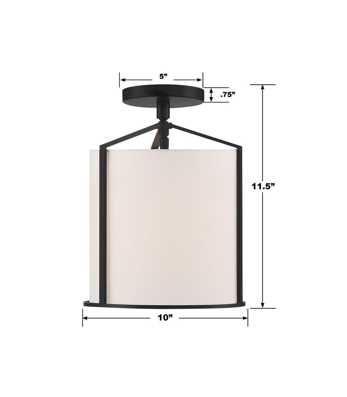Crystorama Carlyn Semi Flush Mount
