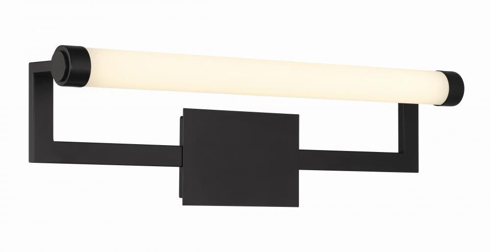 Crystorama Clinton LED Bathroom Vanity Matte Black