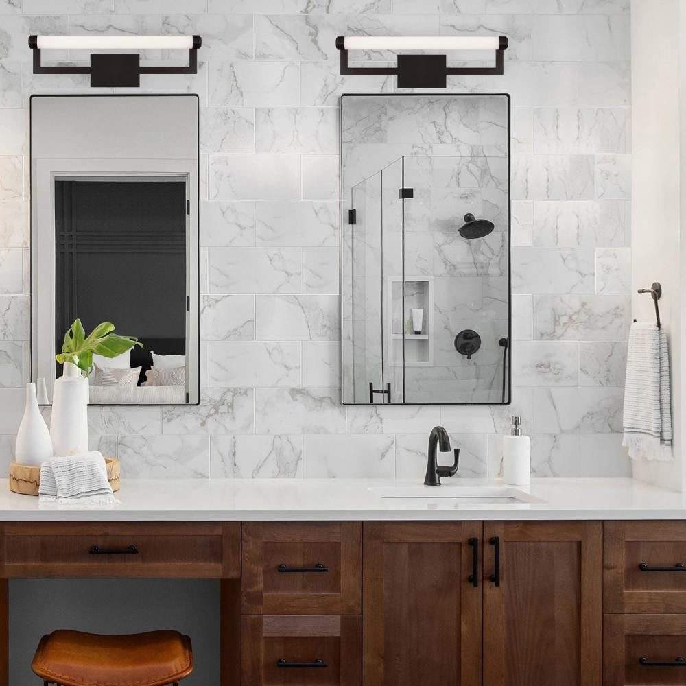 Crystorama Clinton Bathroom Vanity - Matte Black 8"H