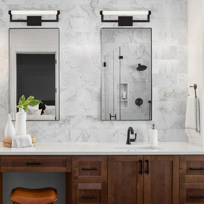 Crystorama Clinton Bathroom Vanity - Matte Black 8"H