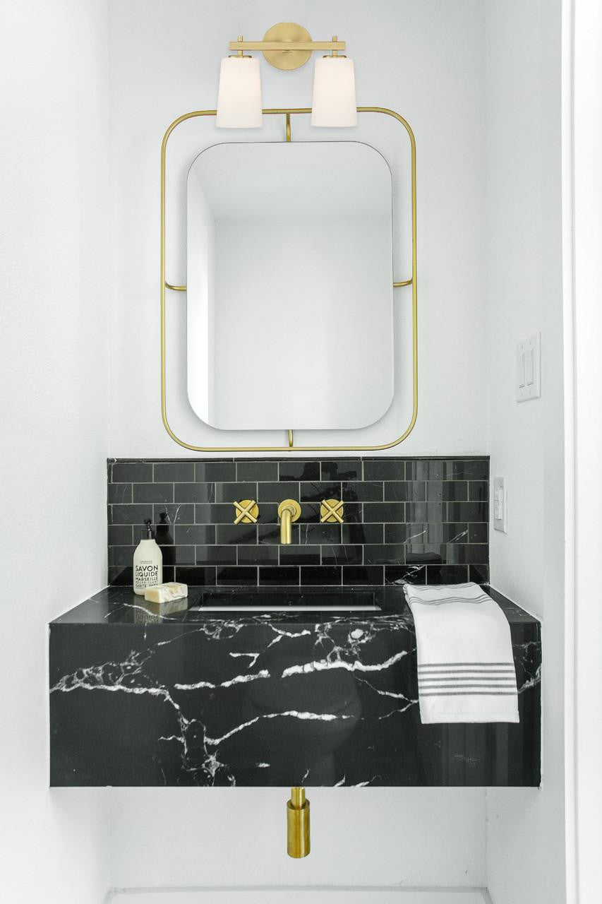 Crystorama Colton 2 Light Bathroom Vanity - Aged Brass 11.75"H