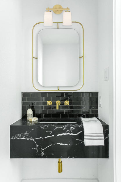 Crystorama Colton 2 Light Bathroom Vanity - Aged Brass 11.75"H