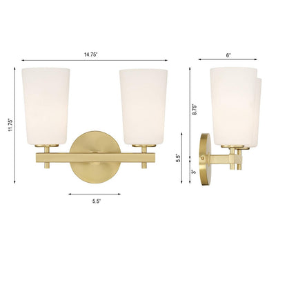 Crystorama Colton Bathroom Vanity Black