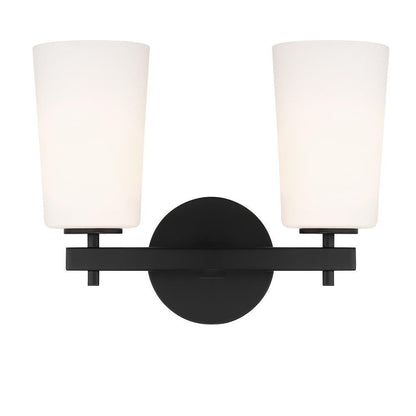 Crystorama Colton 2 Light Bathroom Vanity - Black 11.75"H