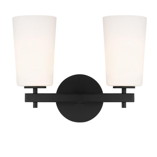 Crystorama Colton 2 Light Bathroom Vanity - Black 11.75"H