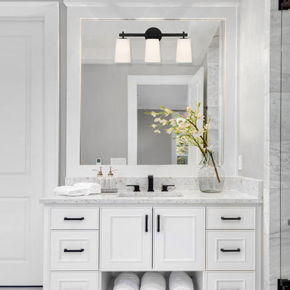 Crystorama Colton 3 Light Bathroom Vanity - Black 11.75"H