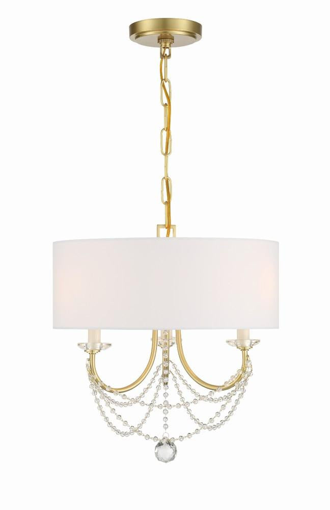 Crystorama Delilah Mini Chandelier Aged Brass