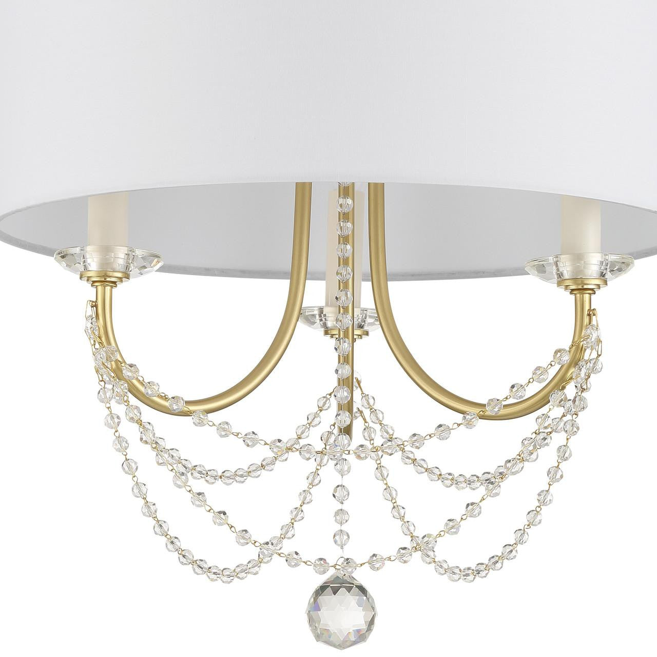 Crystorama Delilah Mini Chandelier - Aged Brass 16.5"H
