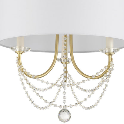 Crystorama Delilah Mini Chandelier - Aged Brass 16.5"H