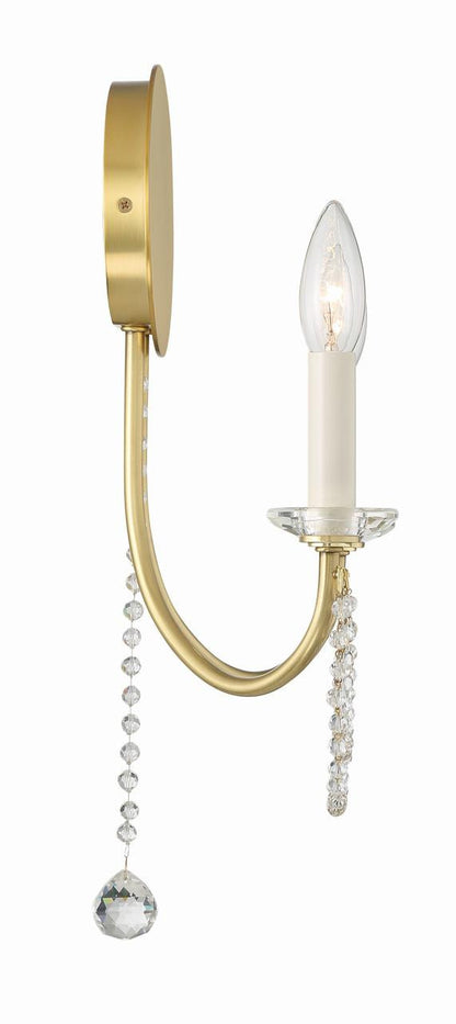 Crystorama Delilah Wall Sconce - Aged Brass 16"H