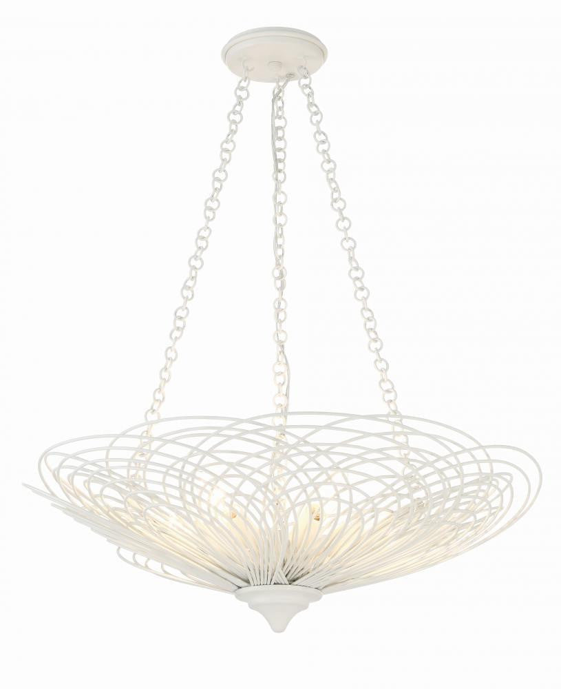 Crystorama Doral Chandelier Matte White