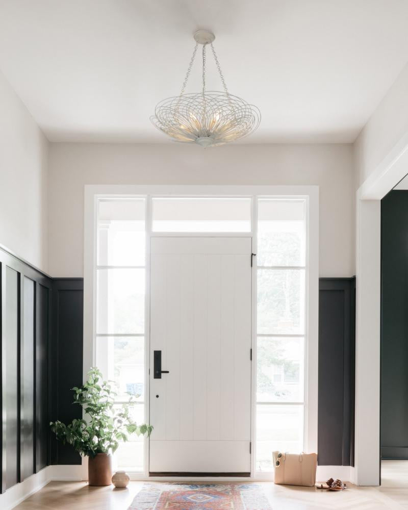 Crystorama Doral Chandelier - Matte White 10"H