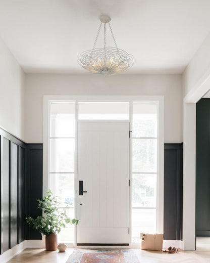 Crystorama Doral Chandelier - Matte White 10"H