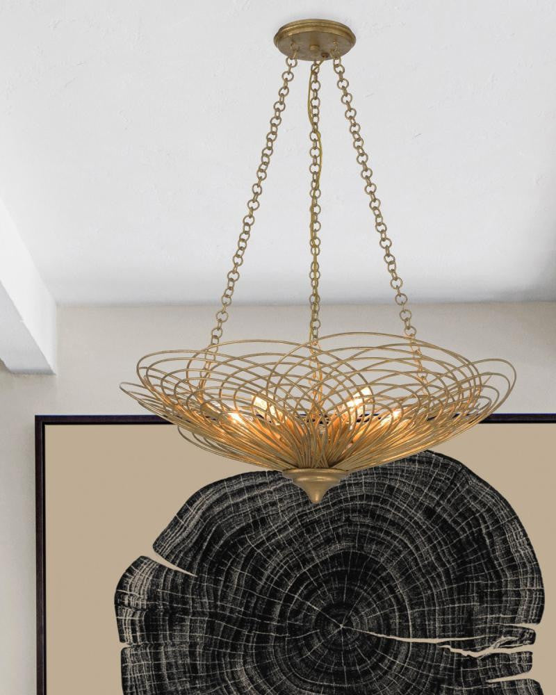 Crystorama Doral Chandelier - Renaissance Gold 10"H