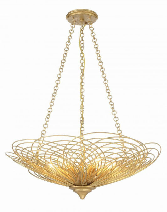 Crystorama Doral Chandelier - Renaissance Gold 10"H