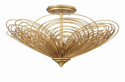 Crystorama Doral Semi Flush Mount Renaissance Gold