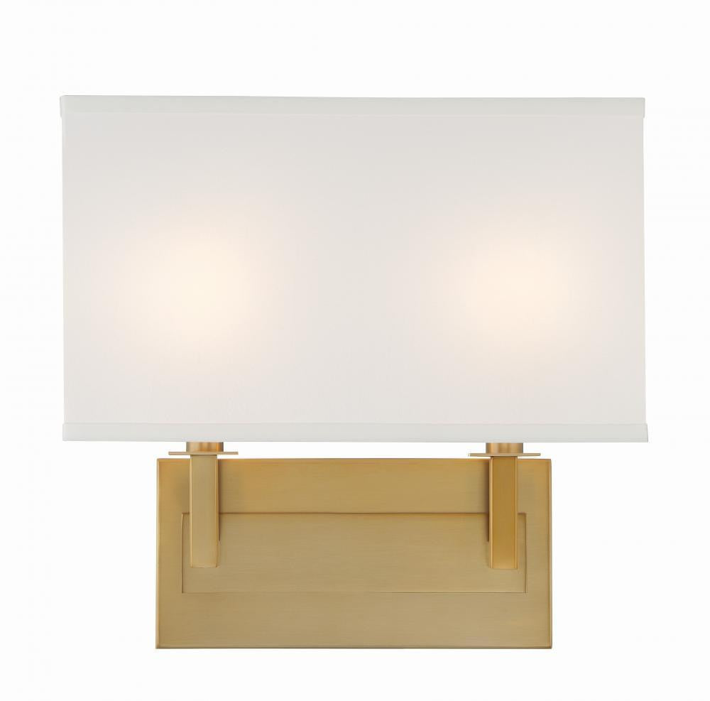 Crystorama Durham Wall Sconce - Vibrant Gold 12.25"H