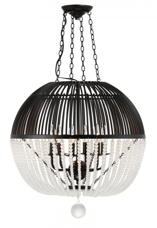Crystorama Duval Chandelier Matte Black