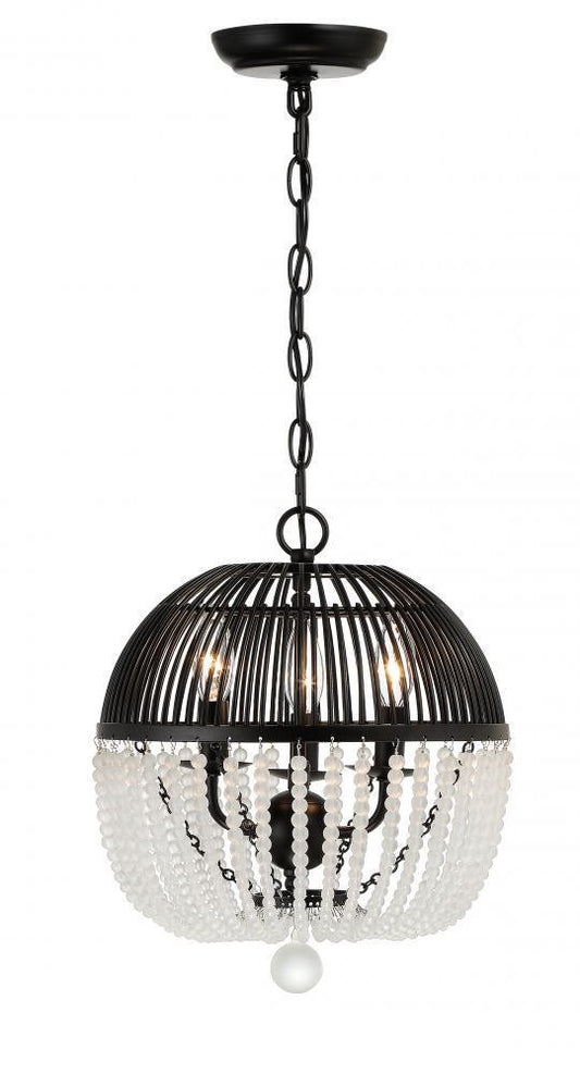Crystorama Duval Mini Chandelier Matte Black