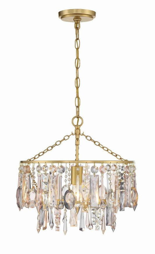 Crystorama Elsa Pendant Antique Gold