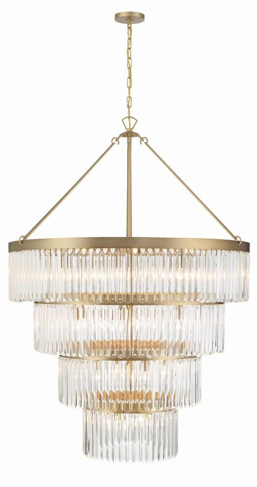 Crystorama Emory Chandelier Modern Gold
