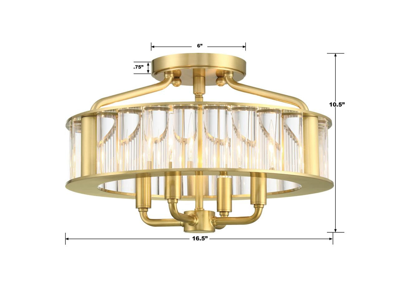 Crystorama Farris Semi Flush Mount