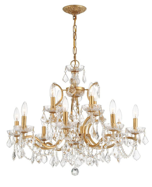 Crystorama Filmore Chandelier Antique Gold