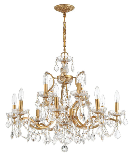 Crystorama Filmore Chandelier Antique Gold