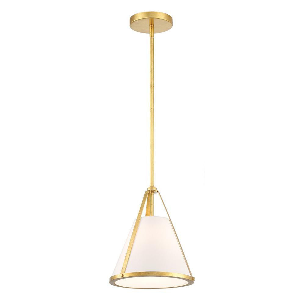 Crystorama Fulton 1 Light Pendant Antique Gold