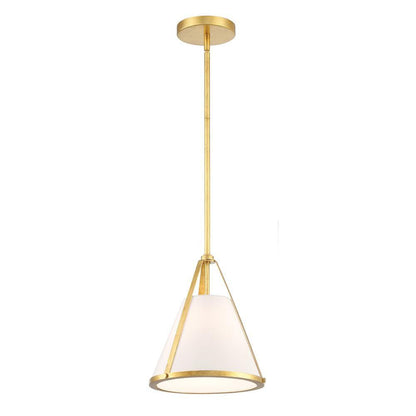 Crystorama Fulton 1 Light Pendant Antique Gold