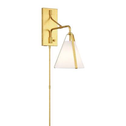 Crystorama Fulton 1 Light Task Sconce Antique Gold