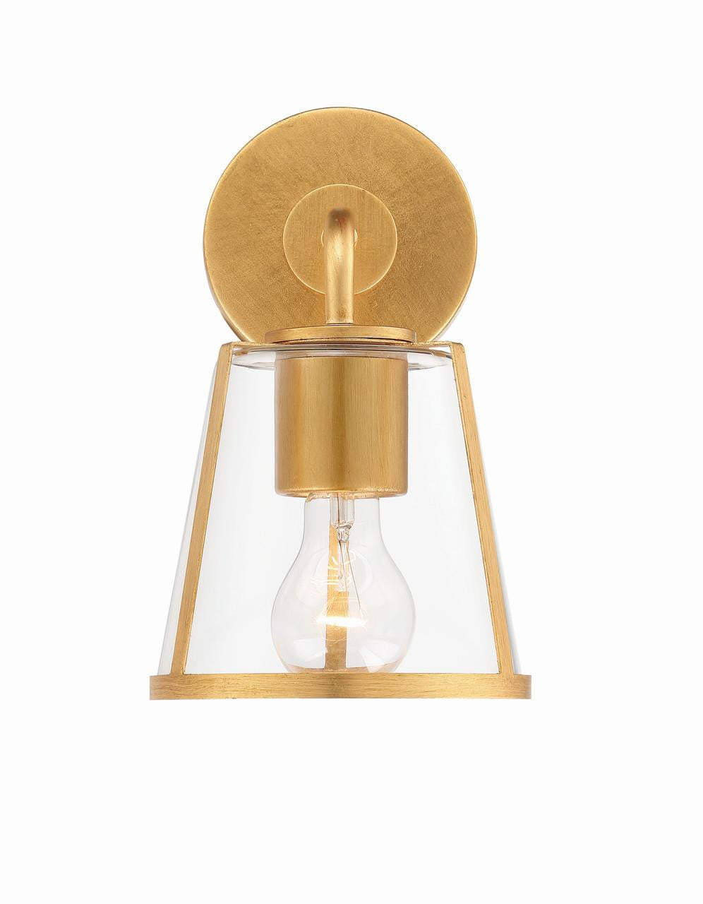 Crystorama Fulton 1 Light Bathroom Vanity - Antique Gold 10.25"H