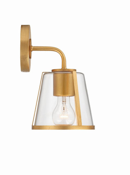 Crystorama Fulton 1 Light Bathroom Vanity - Antique Gold 10.25"H
