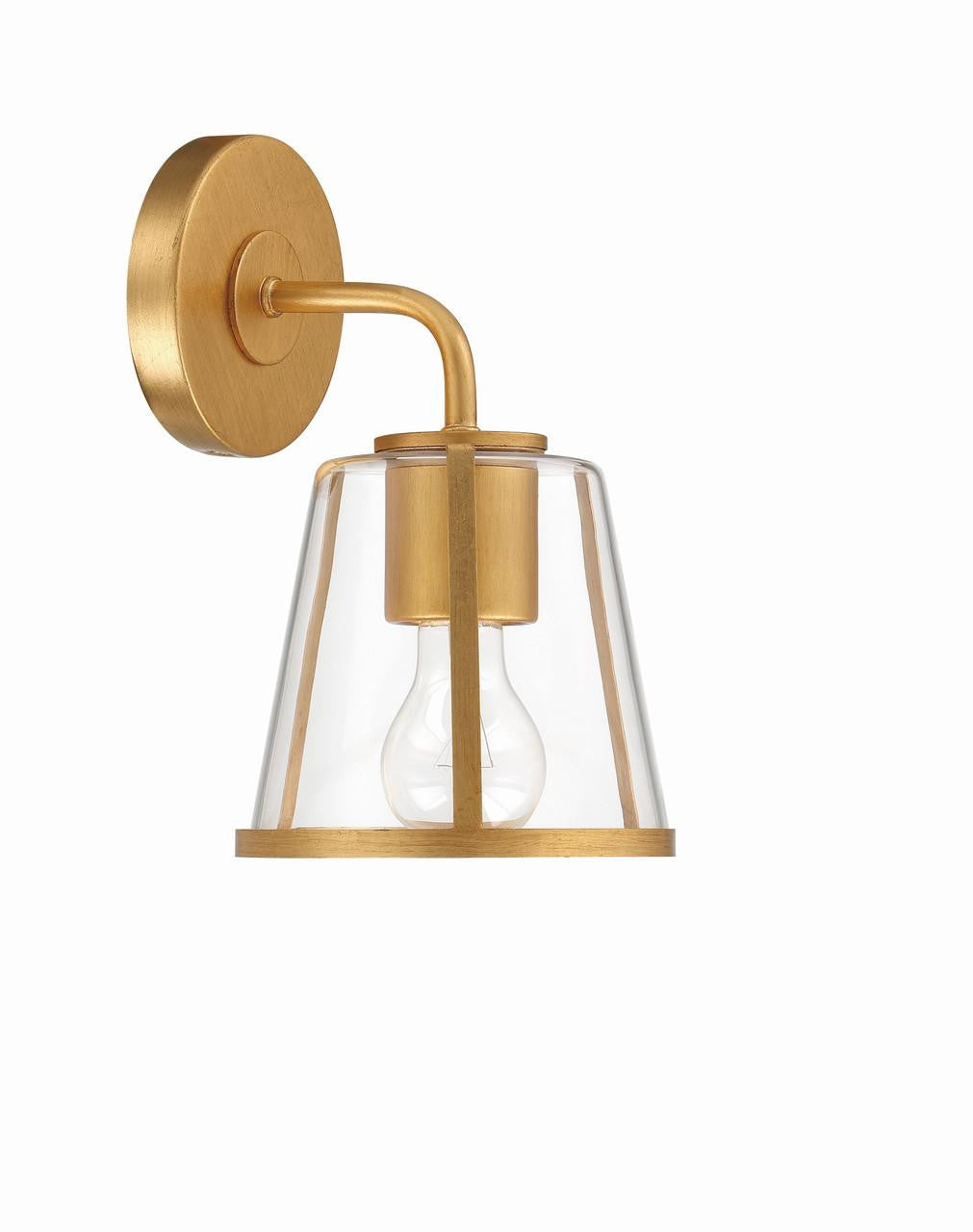 Crystorama Fulton 1 Light Bathroom Vanity - Antique Gold 10.25"H