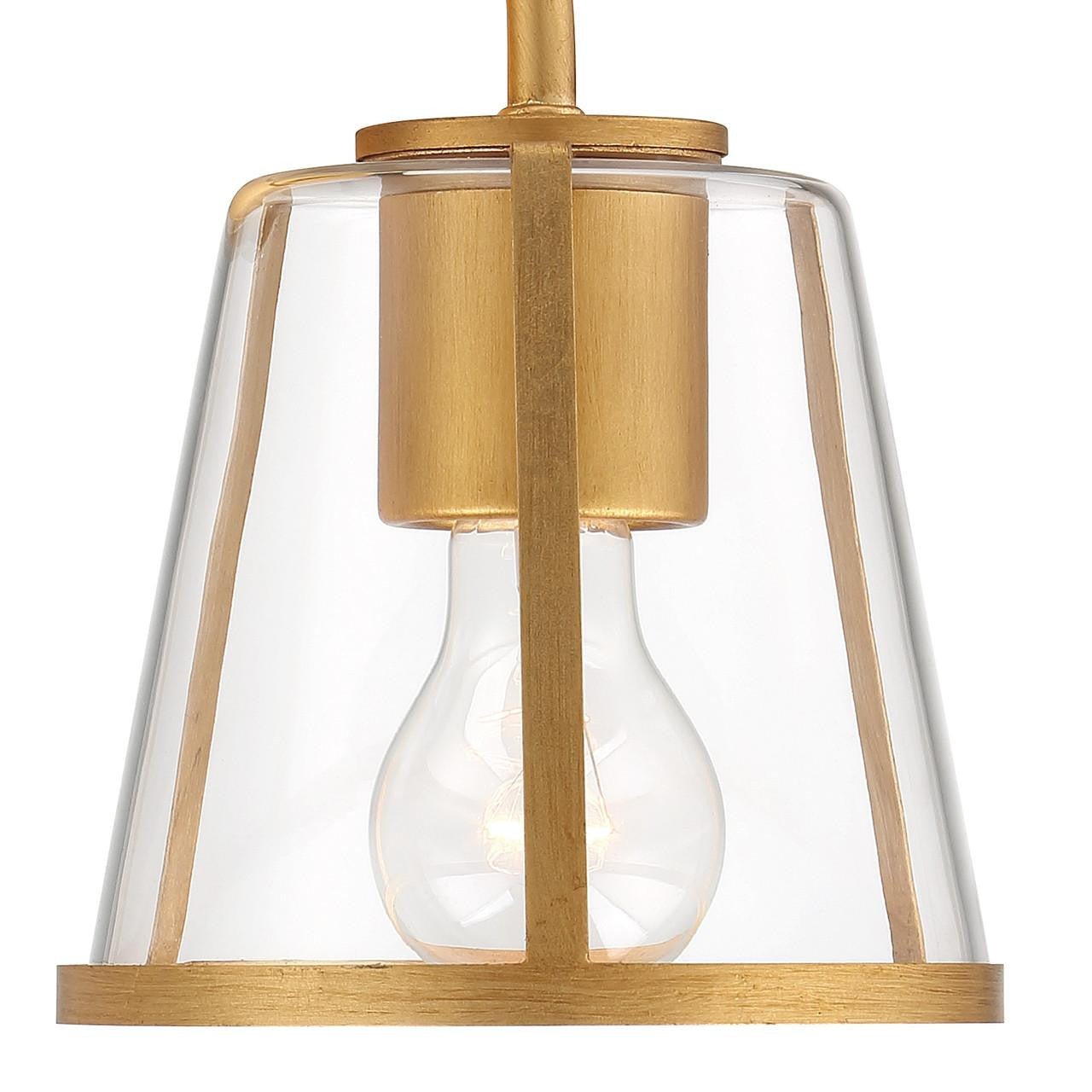 Crystorama Fulton 1 Light Bathroom Vanity - Antique Gold 10.25"H
