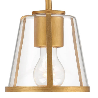 Crystorama Fulton 1 Light Bathroom Vanity - Antique Gold 10.25"H